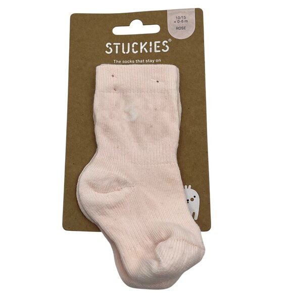 Baby Stay On Cotton Blend Socks By Stuckies 0-6M NWT Choose Color! - Picture 5 of 9